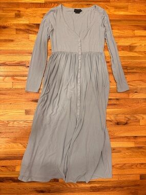 Hatch The Softest Rib Nursing Dress Light Blue 2/M